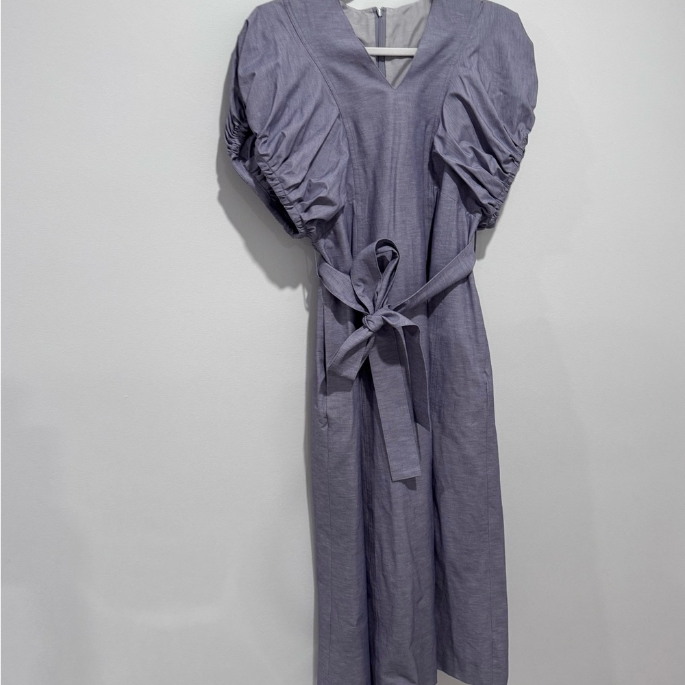 AKIRA NAKA Light Blue/Lavender Long Sleeve Dress Size 2 (US 4)